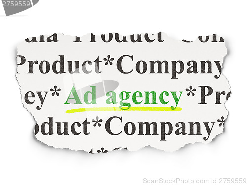 Image of Marketing concept: Ad Agency on Paper background