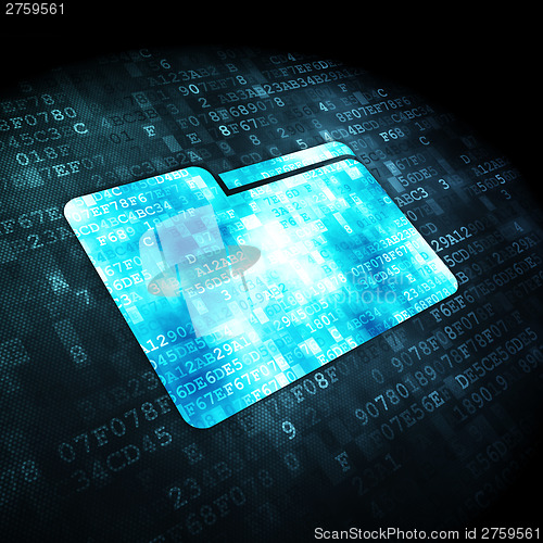 Image of Finance concept: Folder on digital background
