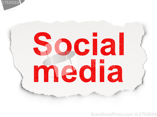 Image of Social media concept: Social Media on Paper background