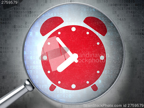 Image of Time concept:  Alarm Clock with optical glass