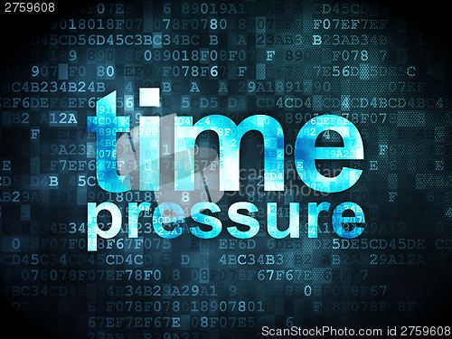 Image of Timeline concept: Time Pressure on digital background