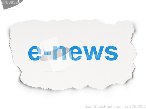 Image of News concept: E-news on Paper background