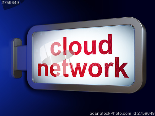 Image of Networking concept: Cloud Network on billboard background