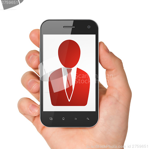 Image of Business concept: Business Man on smartphone