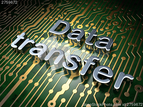 Image of Data concept: Data Transfer on circuit board