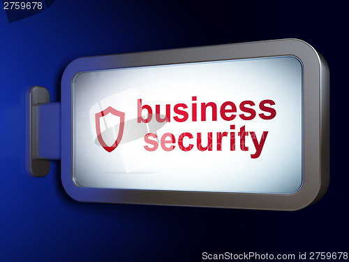 Image of Protection concept: Business Security and Contoured Shield on bi