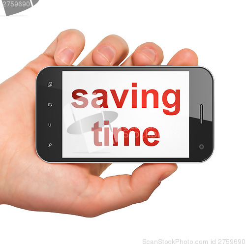 Image of Timeline concept: Saving Time on smartphone