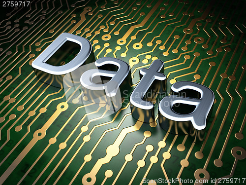 Image of Data concept: Data on circuit board background