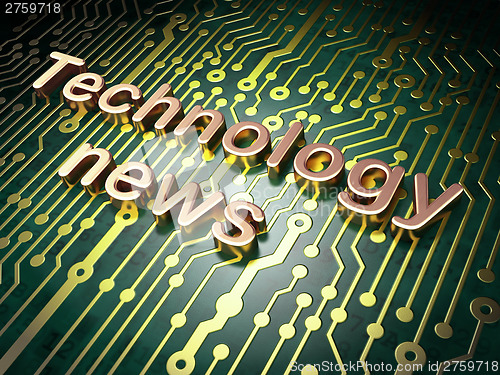 Image of News concept: Technology News on circuit board background