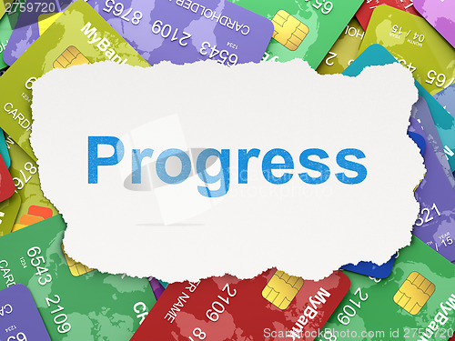 Image of Business concept: Progress on Credit Card background