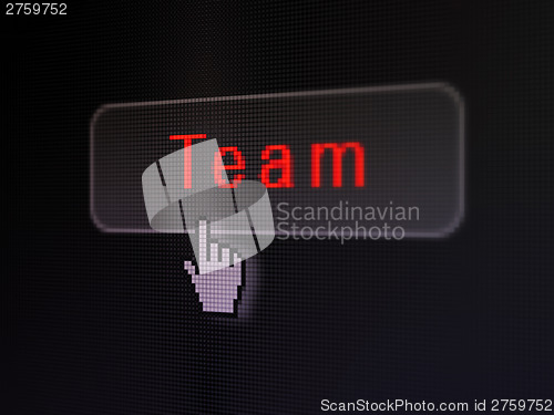 Image of Business concept: Team on digital button background