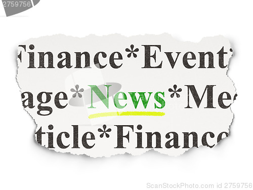 Image of News concept: News on Paper background