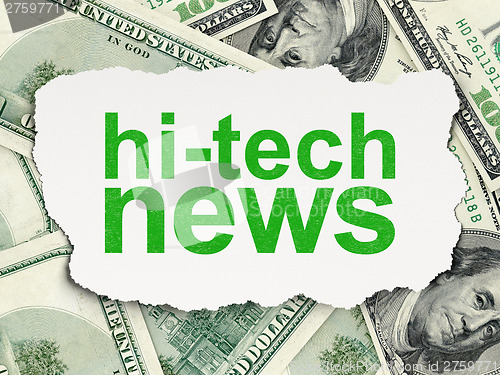 Image of News concept: Hi-tech News on Money background