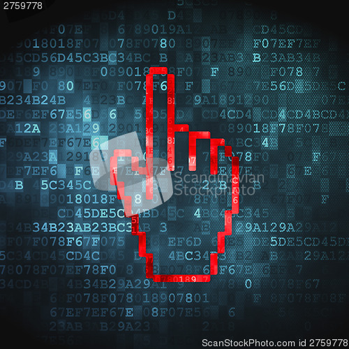 Image of Marketing concept: Mouse Cursor on digital background