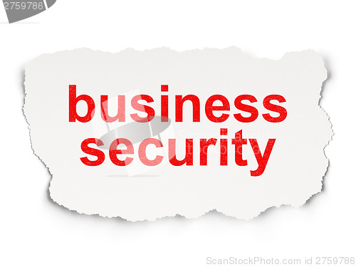 Image of Protection concept: Business Security on Paper background