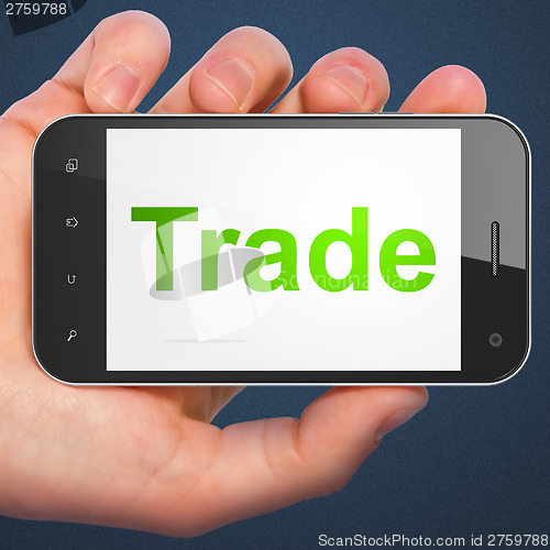 Image of Finance concept: Trade on smartphone