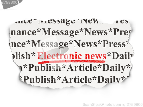 Image of News concept: Electronic News on Paper background