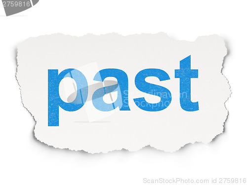 Image of Time concept: Past on Paper background