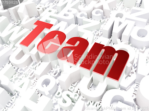 Image of Business concept: Team on alphabet background