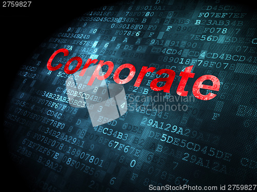 Image of Finance concept: Corporate on digital background