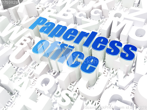 Image of Business concept: Paperless Office on alphabet background
