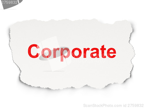 Image of Finance concept: Corporate on Paper background