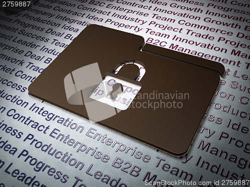 Image of Finance concept:  Folder on Business background