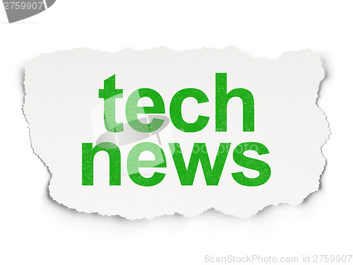 Image of News concept: Tech News on Paper background