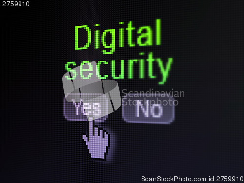 Image of Protection concept: Digital Security on computer screen