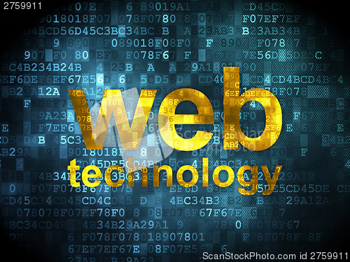 Image of SEO web development concept: Web Technology on digital backgroun
