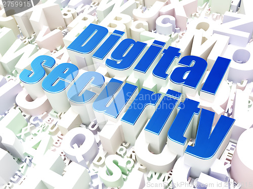 Image of Protection concept: Digital Security on alphabet background