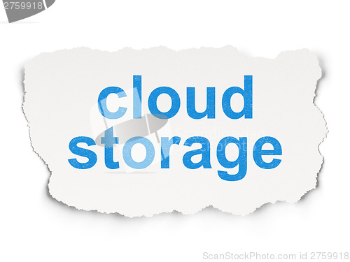 Image of Privacy concept: Cloud Storage on Paper background
