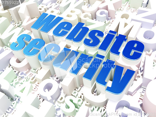 Image of Security concept: Website Security on alphabet background