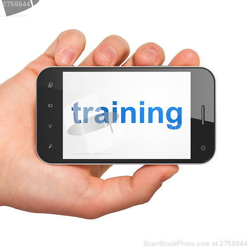 Image of Education concept: Training on smartphone