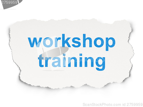 Image of Education concept: Workshop Training on Paper background