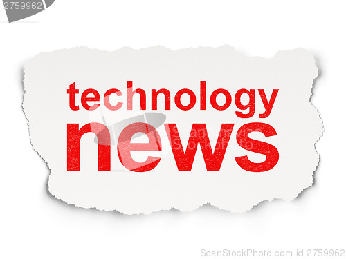 Image of News concept: Technology News on Paper background