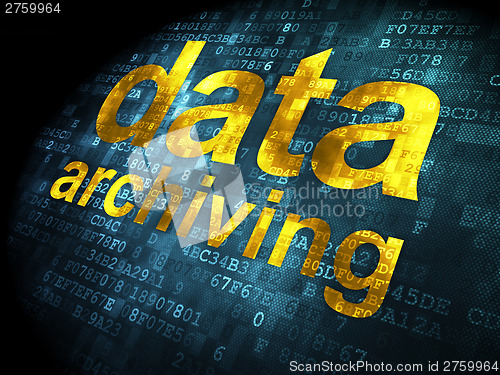 Image of Data concept: Data Archiving on digital background