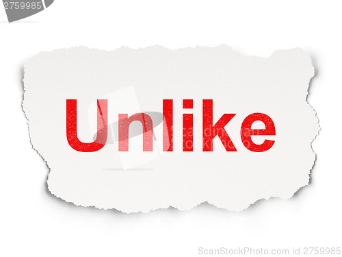 Image of Social media concept: Unlike on Paper background