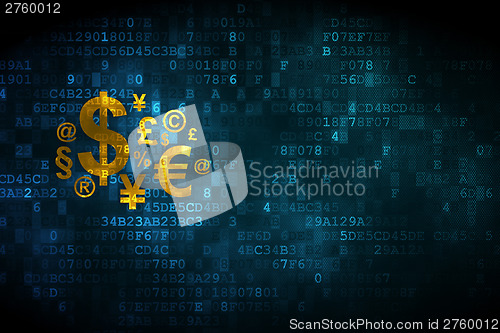 Image of Finance concept: Finance Symbol on digital background