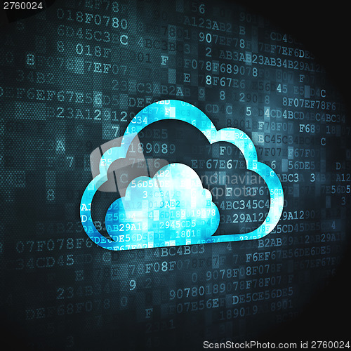 Image of Cloud computing concept: Cloud on digital