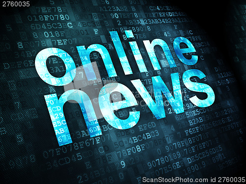 Image of News concept: Online News on digital background
