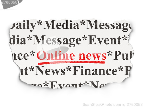 Image of News concept: Online News on Paper background