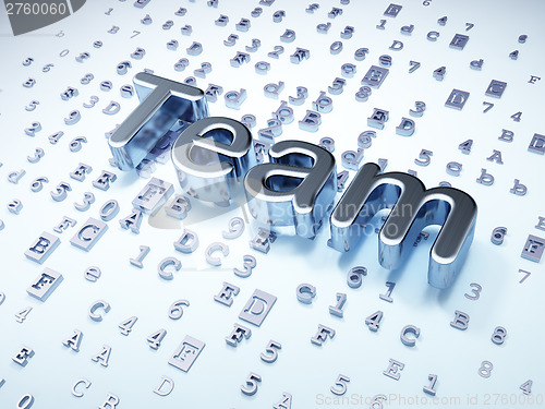 Image of Business concept: Silver Team on digital background