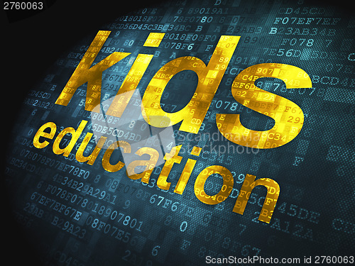 Image of Education concept: Kids Education on digital background
