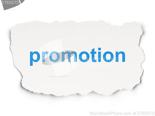 Image of Marketing concept: Promotion on Paper background