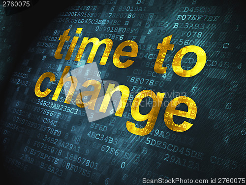 Image of Timeline concept: Time to Change on digital background
