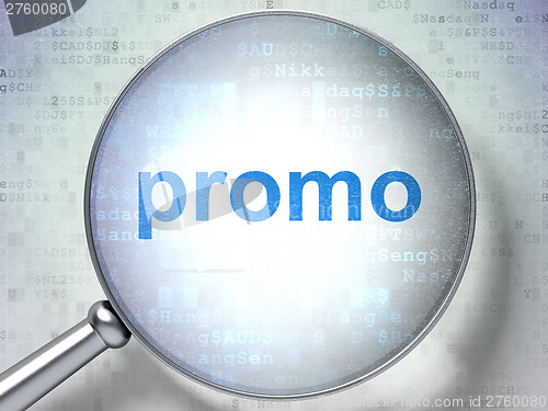 Image of Advertising concept: Promo with optical glass