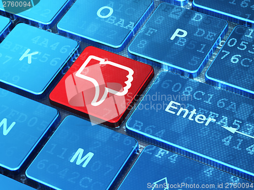 Image of Social network concept: Unlike on computer keyboard background