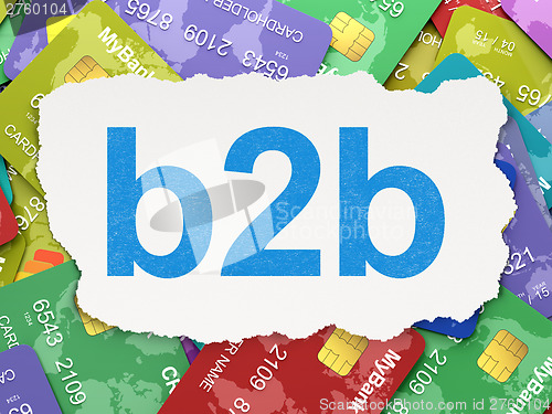 Image of Business concept: B2b on Credit Card background