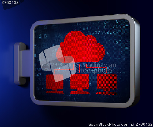 Image of computing concept: Cloud Network on billboard background